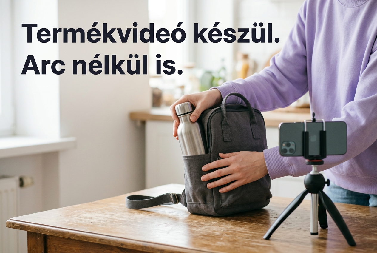 Kézzel végzett kulacsbemutató felvétele telefonnal, a szereplő arcának megmutatása nélkül