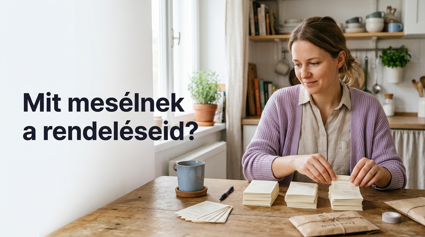 Rendelési bizonylatok csoportosítása egy kis webshop csomagjai mellett