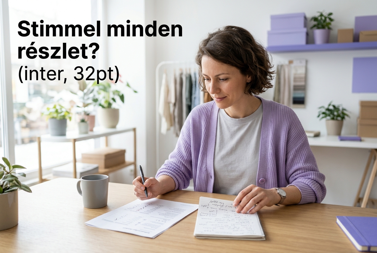 Termékleírás ellenőrzése egy kerámiabögre és a termékadatok mellett