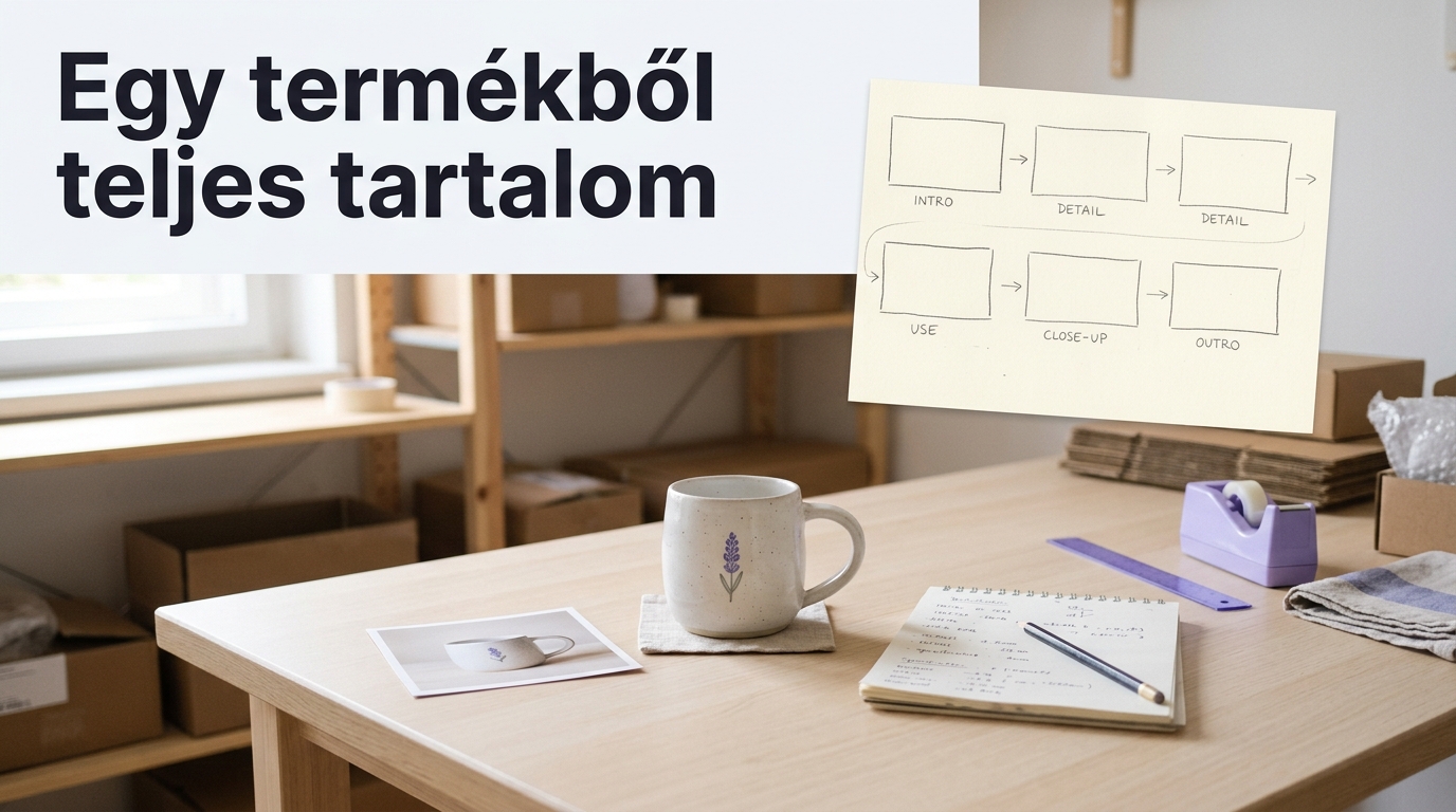 Bögre, termékfotó és videóterv egy webáruház tartalomkészítéséhez