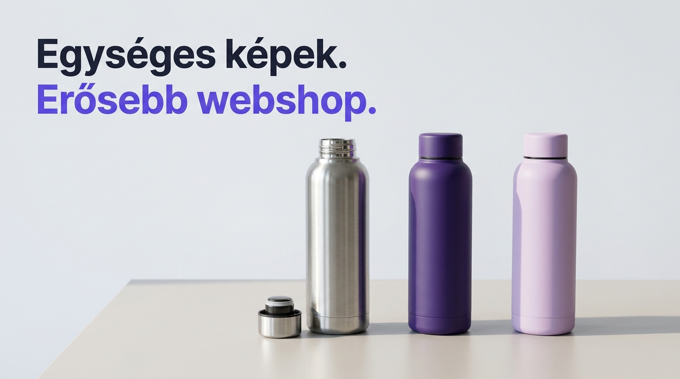 Kulacsok és kupak előkészítve egységes webshopos termékfotózáshoz